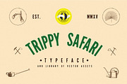 Trippy Safari Font & Illustrations, a Font by Maison Octave (Thumbnail 1 of 5)