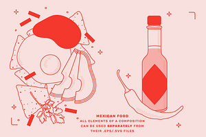 MEXICAN FOOD VECTOR ILLUSTRATIONS