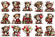 Whimsical Birthday Teddy Bear Clipar, an Illustration by OK Design (Thumbnail 3 of 6)