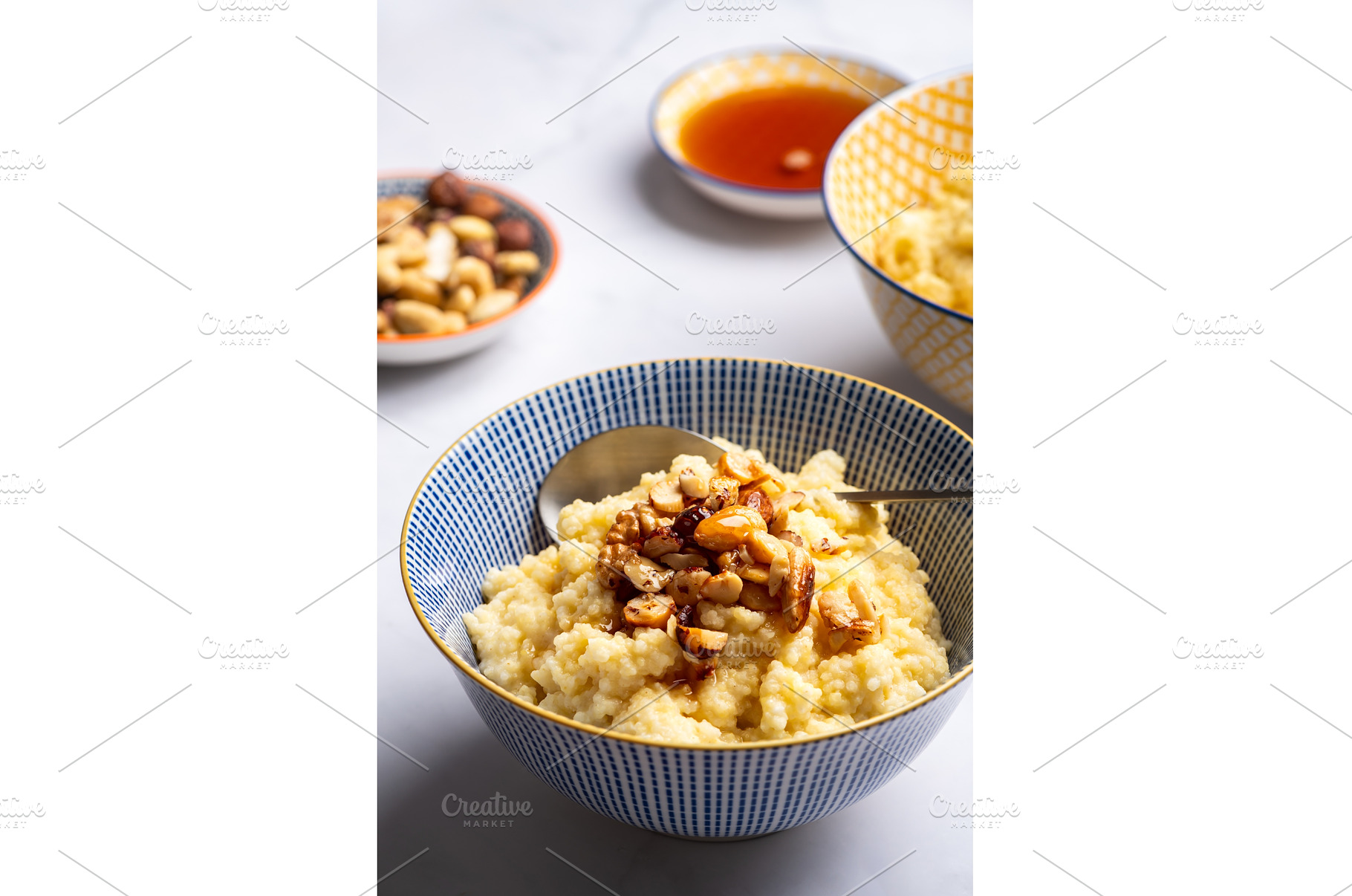 Millet porridge with mixed nuts, a Food & Drink Photo by MAnuta