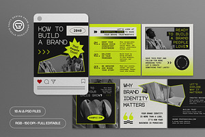 Business Instagram Post Carousel, a Social Media Template by graphicook
