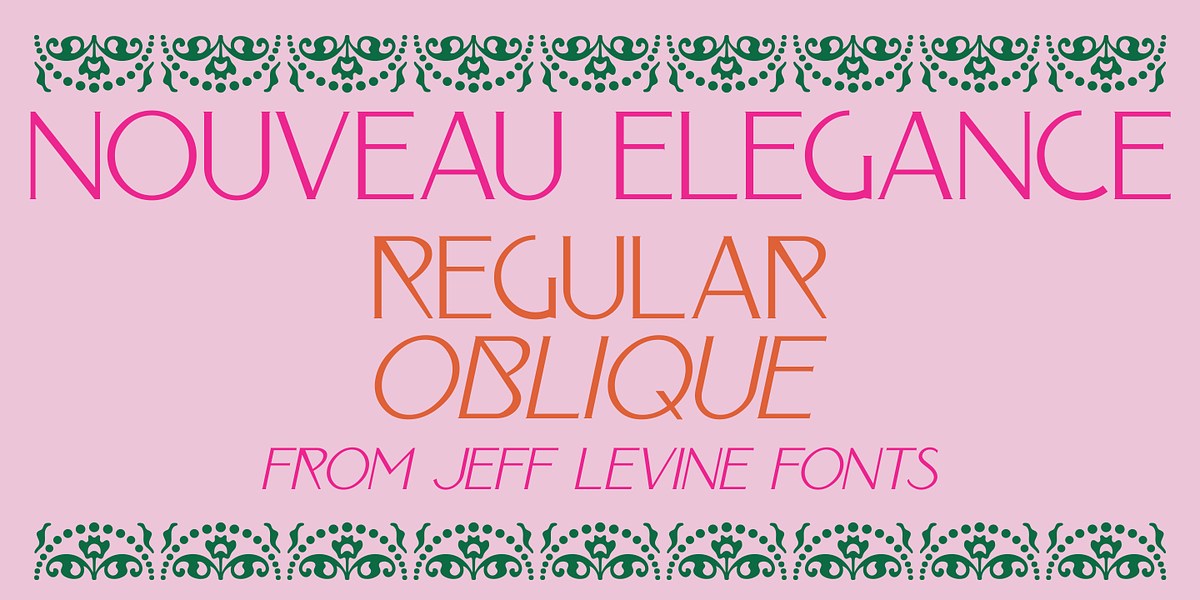 Nouveau Elegance JNL, a Font by Jeff Levine Fonts (Photo 1 of 5)