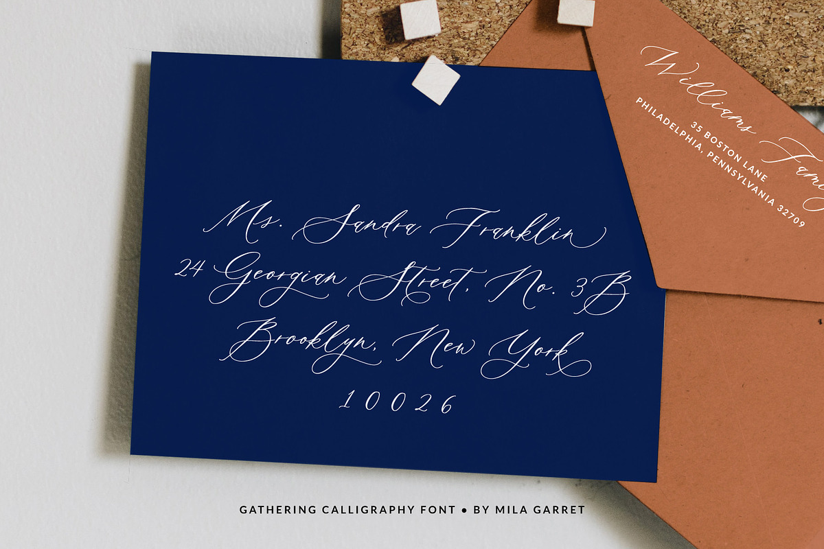 Gathering Calligraphy Wedding Script, a Script Font by Mila Garret (Photo 11 of 17)