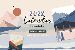 Natural Calendar 2022 Template