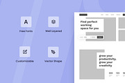 Coworking Space Wireframe Website, a Wireframe Template by INSPR STD (Thumbnail 2 of 6)