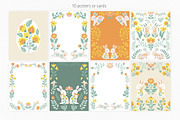 Folk Spring – Easter Bunny Clipart, a Decorative Illustration by Jenny Quince (Thumbnail 10 of 14)