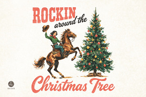 Rockin around the Christmas tree PNG, an Object Illustration by Libby Wishes