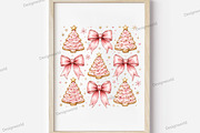 Pink Coquette Christmas Cake PNG, a Seasonal Illustration by Designworld (Thumbnail 3 of 4)