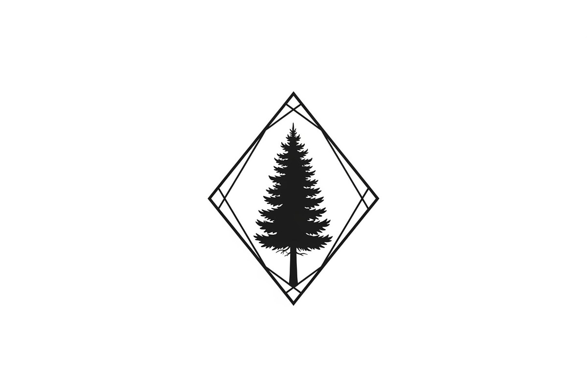 Geometric Pine Tree Emblem Bundle, an Illustration by Creativeshirt (Photo 20 of 31)