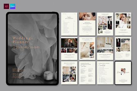 Visual Wedding Planner Template, a Stationery Template by BrandPacks