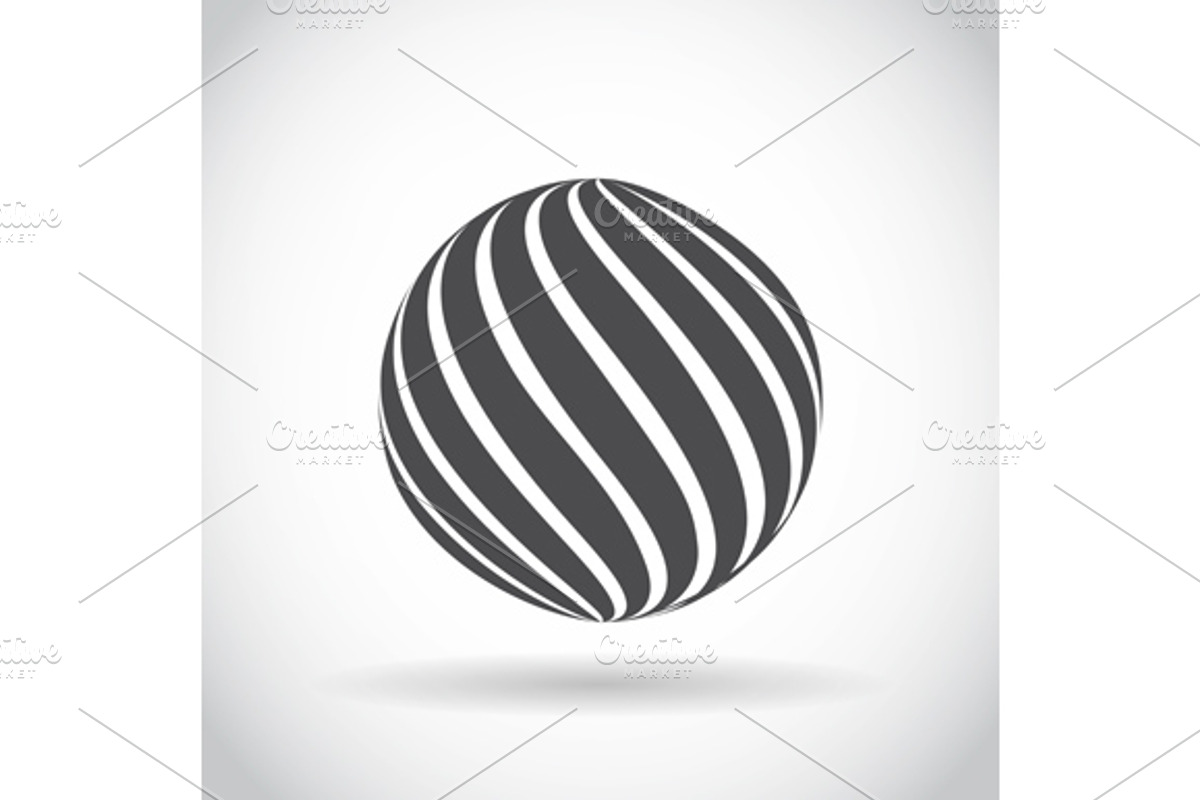 Set Abstract Swirl Sphere Globe preview 2