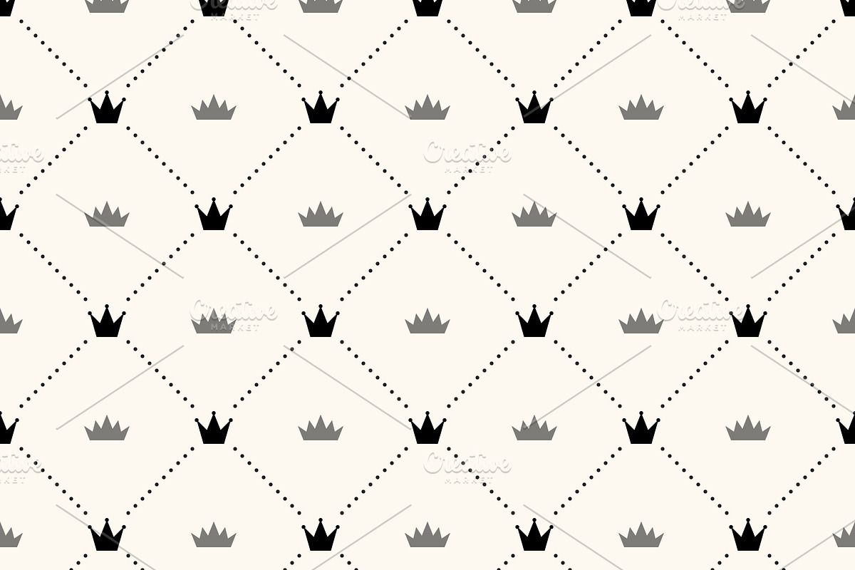 4 Monochrome Crown Patterns preview 3