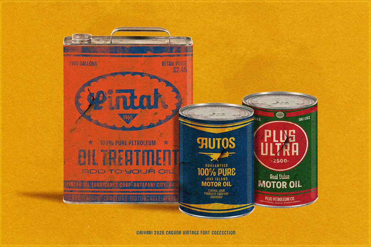 Laguna Vintage Collection, a Sans Serif Font by Aiyari (Photo 13 of 19)