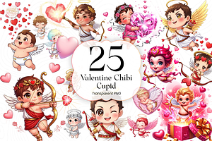 Valentine Chibi Cupid PNG Clipart, a Person Illustration by KennedyStudio