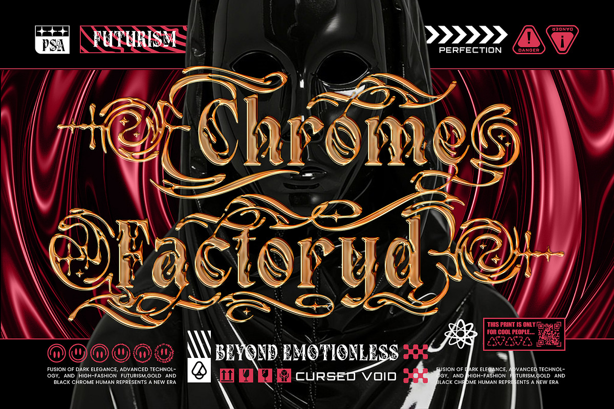 Chrome Revenant Typeface, a Serif Font by alit design