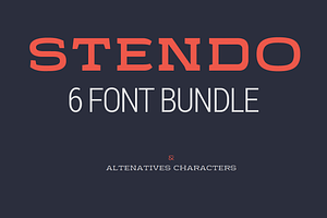 Stendo Advanced Bundle, a Slab Serif Font by Stypeface