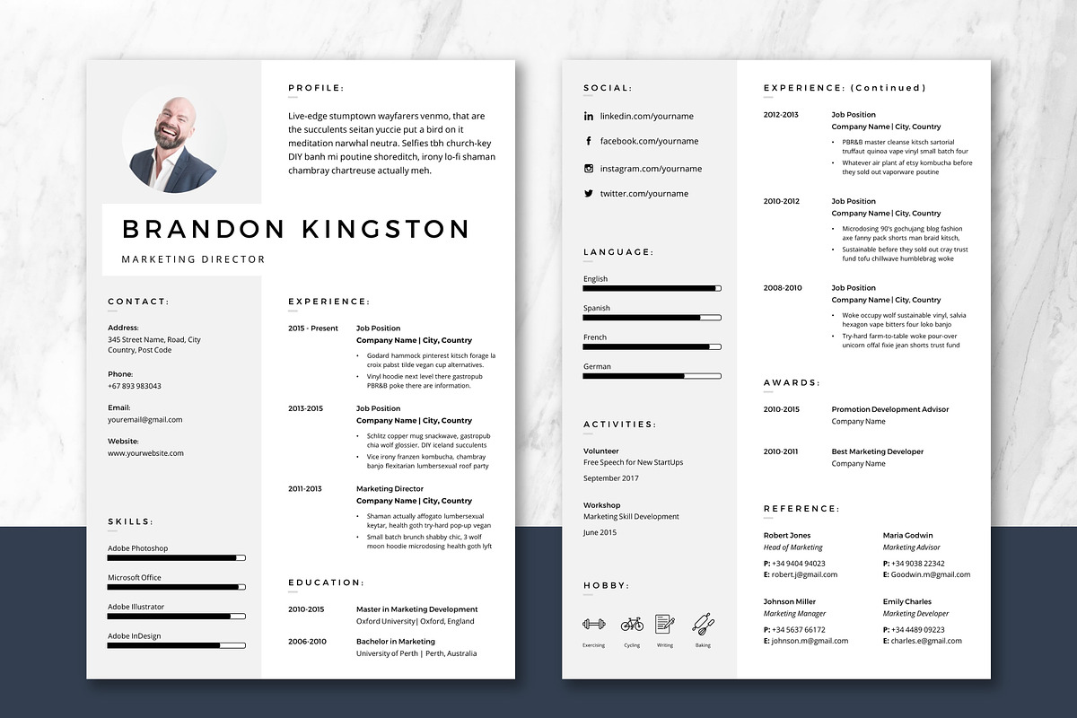 No.1 PPT Resume/CV Template, a Resume Template by Wipavee (Photo 2 of 3)