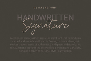 Mealtone Signature Script Font