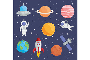 Ten Universe And Space Icons