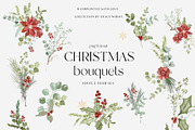 Christmas Floral watercolor graphics, a Decorative Illustration by Grace Noboa Illustrations (Thumbnail 8 of 15)