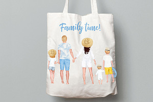 Summer Family Clipart Family Figures