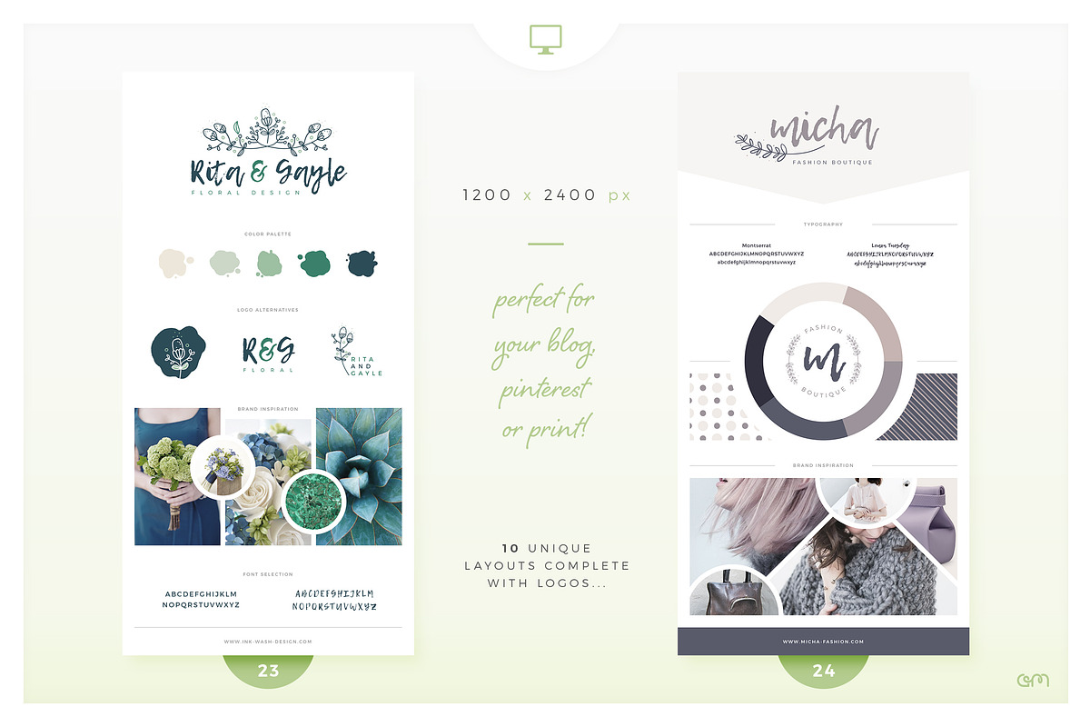 Brand Boards / Style Tiles VOL 3, a Templates & Theme by AM Studio (Photo 6 of 11)