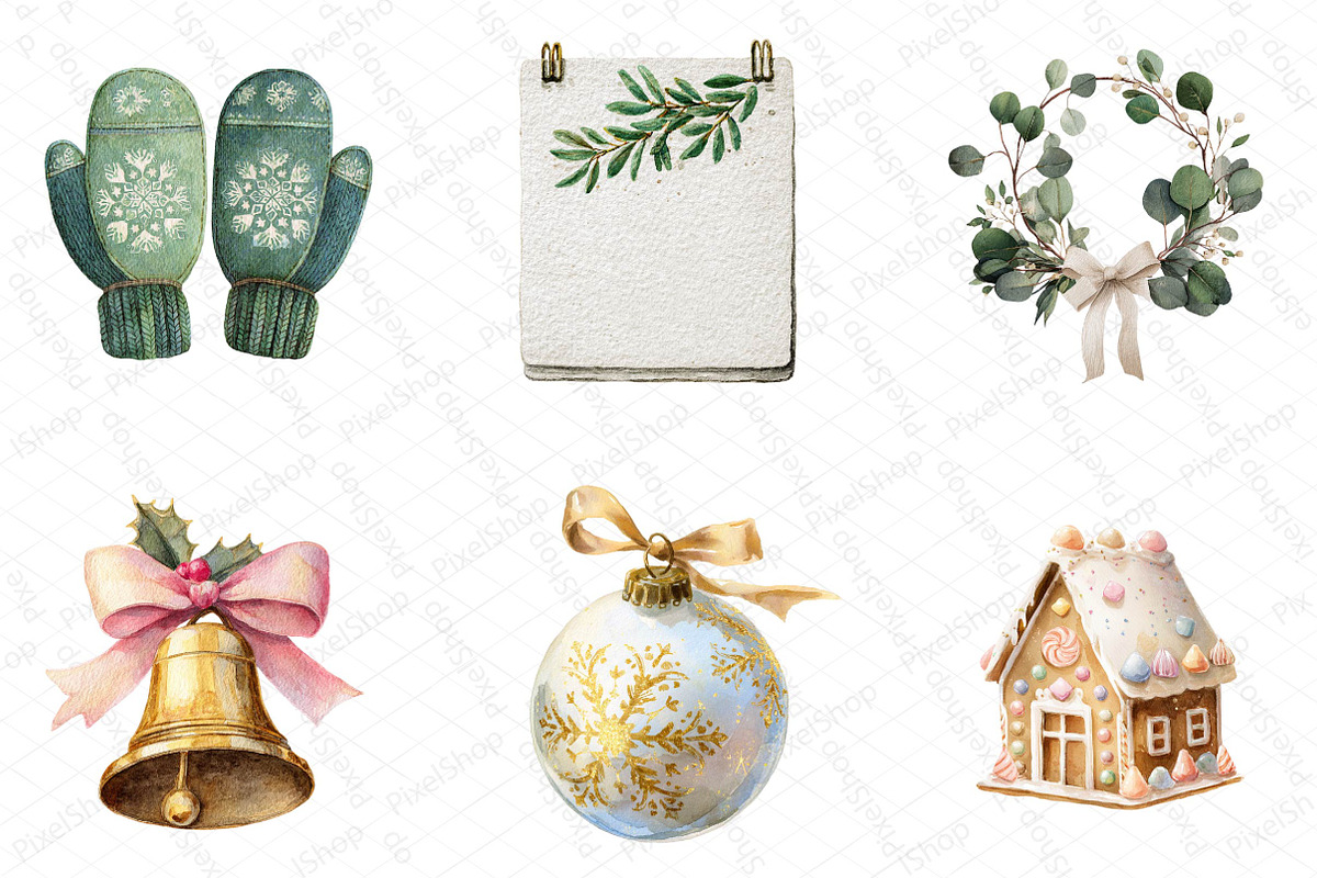Aesthetic Christmas Clipart, an Illustration by DreamPrint404 (Photo 2 of 5)