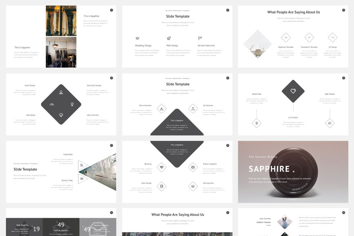 Saphhire Minimal PowerPoint, a Presentation Template by Graphicslide (Photo 4 of 7)