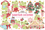 Sugarplum Christmas Frog Clipart, an Animal Illustration by Blumensdiary (Thumbnail 1 of 6)