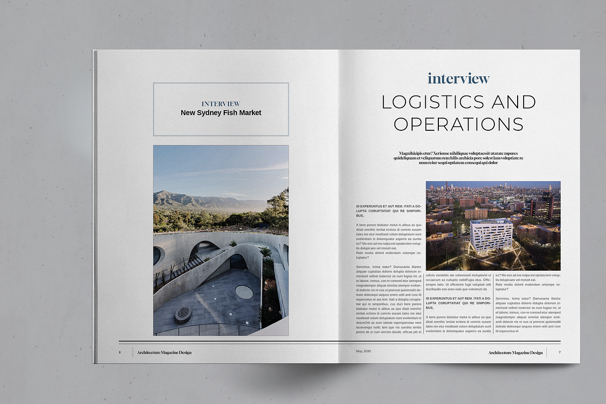 Architecture Magazine Layout, a Magazine Template by Boris Cupac