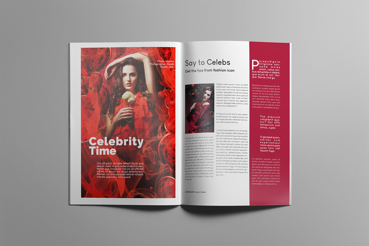 Lifestyle magazine layout 01, a Magazine Template by Swayang (Photo 7 of 22)