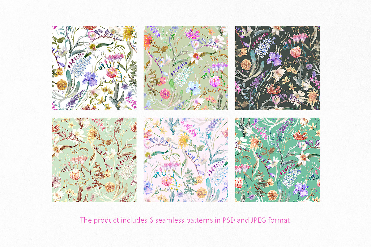 Garden Melody. Floral pattern, a Pattern Graphic by emeraldthue (Photo 7 of 7)