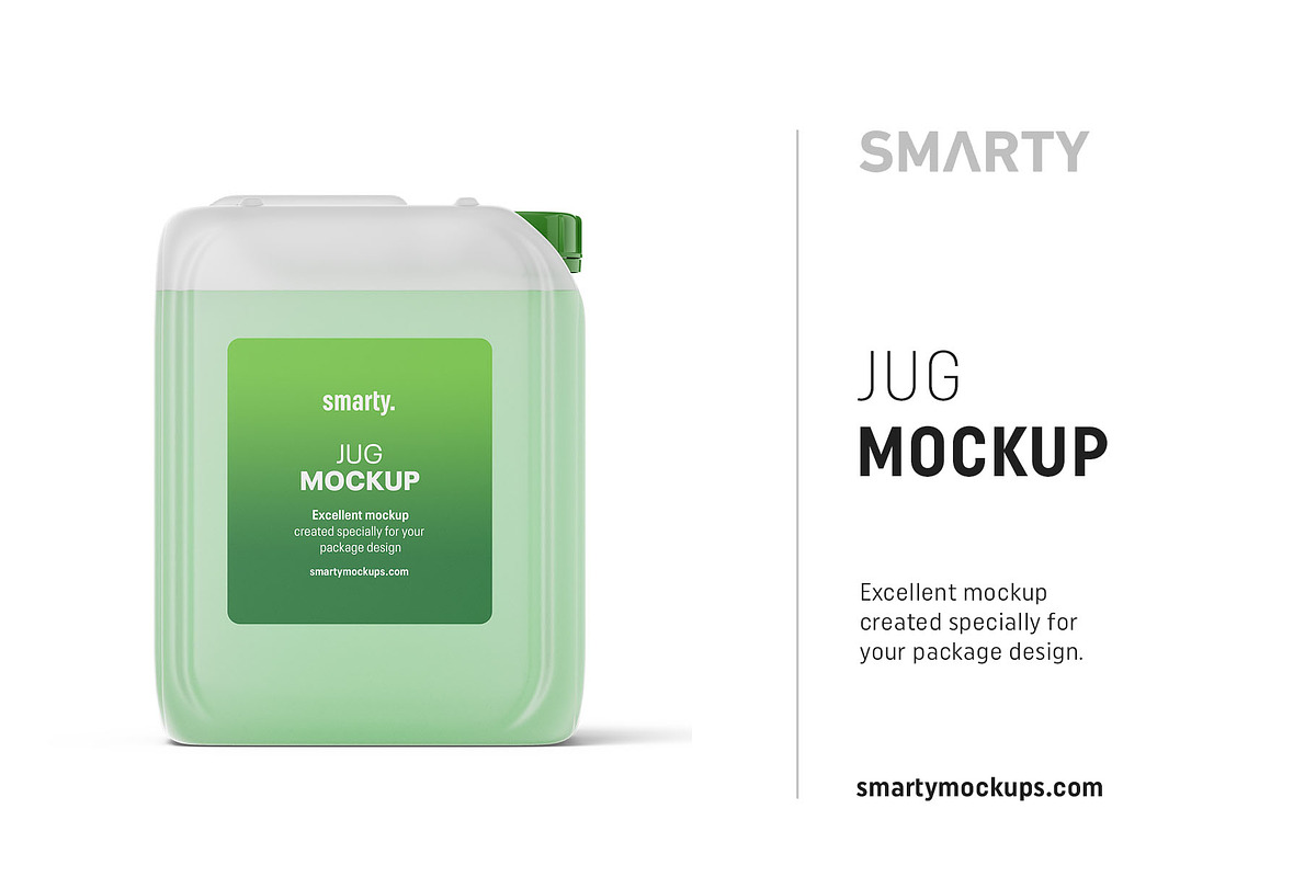 Transparent jug mockup, a Packaging Mockup by Smarty Mockups (Photo 1 of 5)