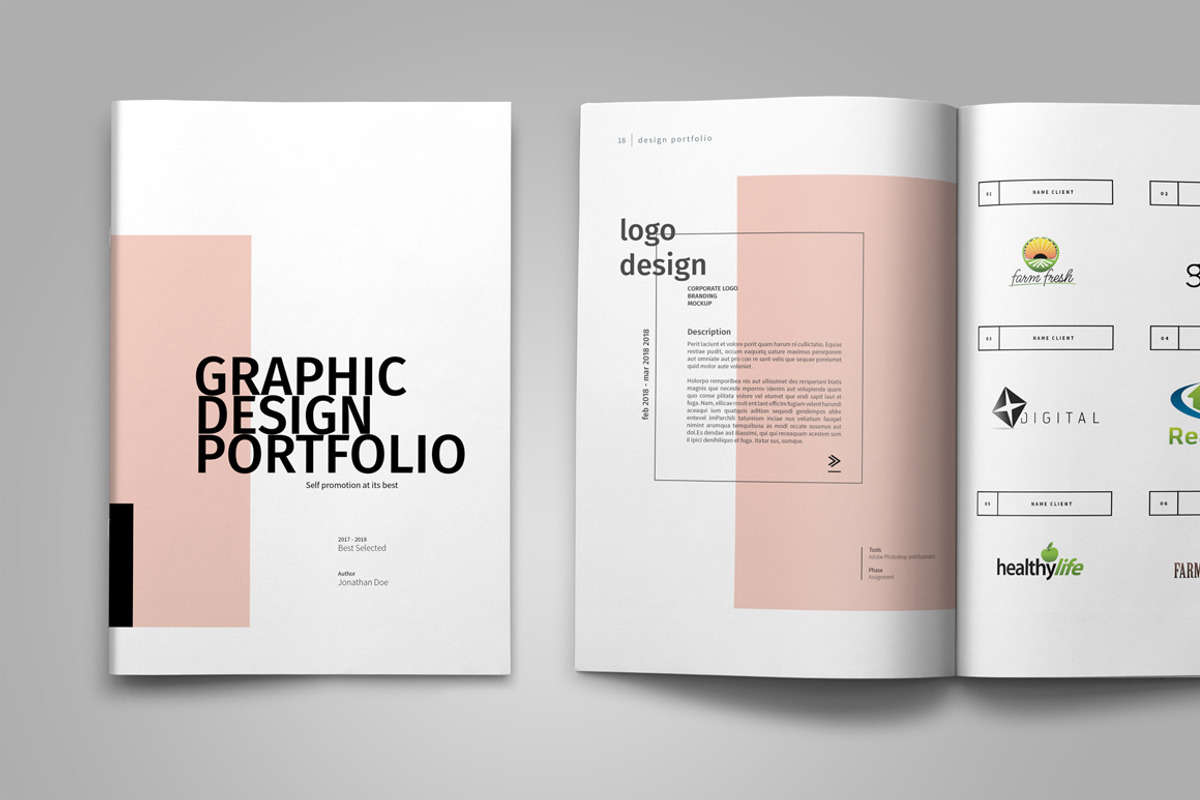 Graphic Design Portfolio Template, a Brochure Template by adekfotografia (Photo 12 of 29)