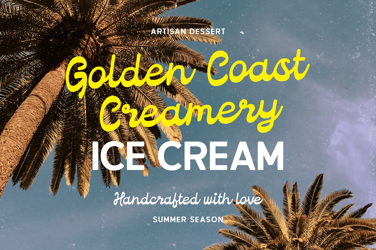 Golden Palms - Vintage Font Duo, a Sans Serif Font by Pixesia Studio (Photo 5 of 10)