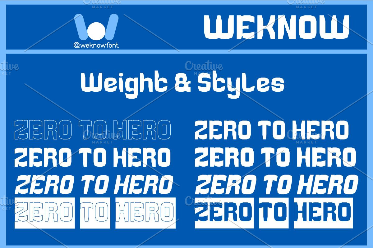 Zero to Hero font, a Font by weknow (Photo 7 of 8)