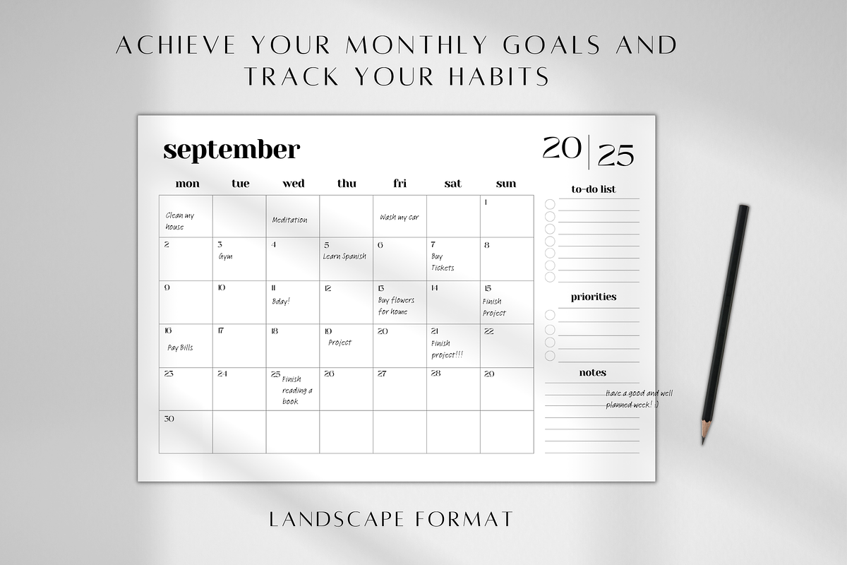 Dated Monthly Planner 2025, a Stationery Template by BRANDcontent (Photo 2 of 6)