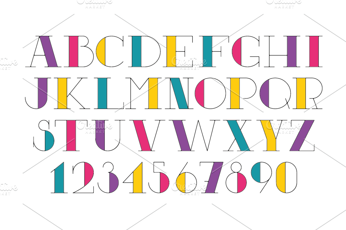 Five variations of font decoration preview 5