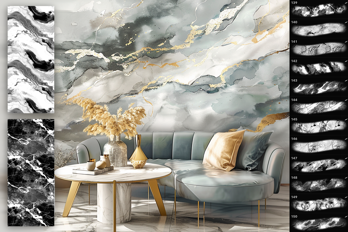 Marble Texture procreate brushes, a Brush Add-On by Revabrush (Photo 9 of 9)