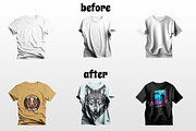 T-shirt mockup bundle, an Apparel Mockup by Visuallay (Thumbnail 2 of 6)