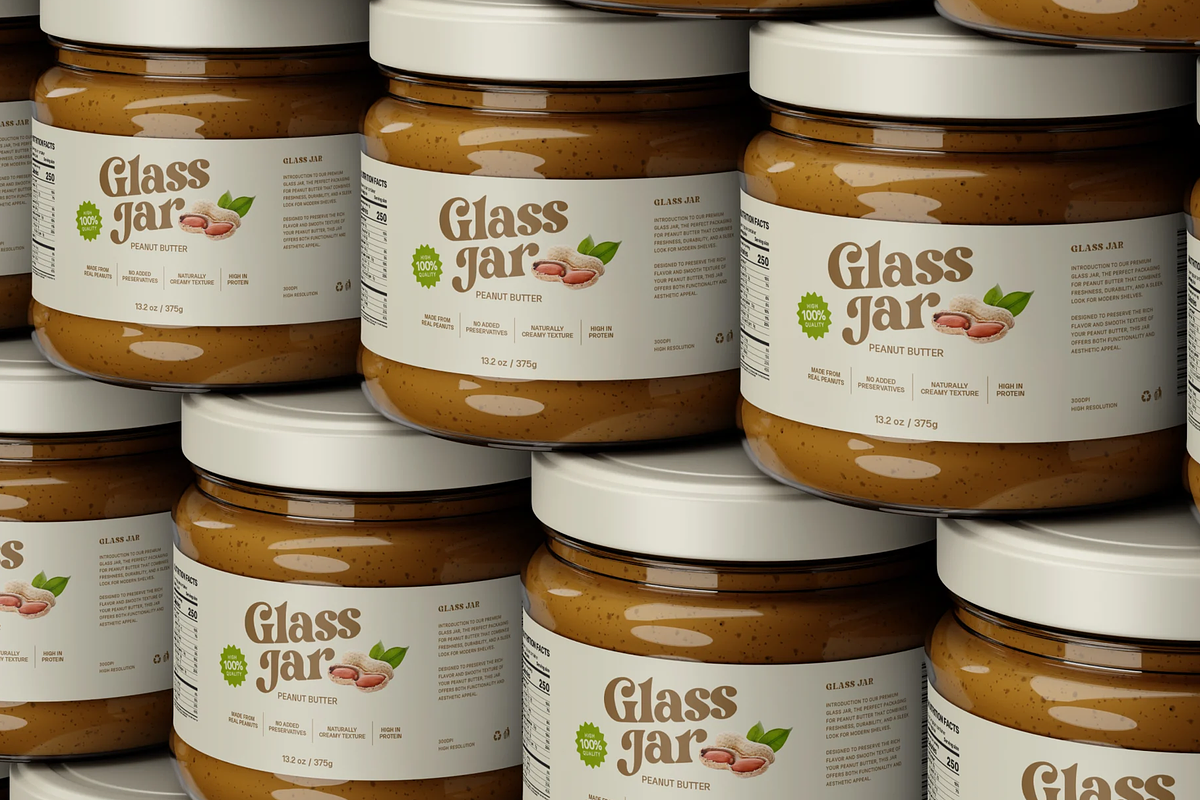 Peanut Butter Jar Mockup, a Cups & Container Mockup by graphicsauce (Photo 1 of 4)