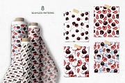 Cherry Watercolor Illustrations, a Food Illustration by Fedulova Art (Thumbnail 7 of 13)