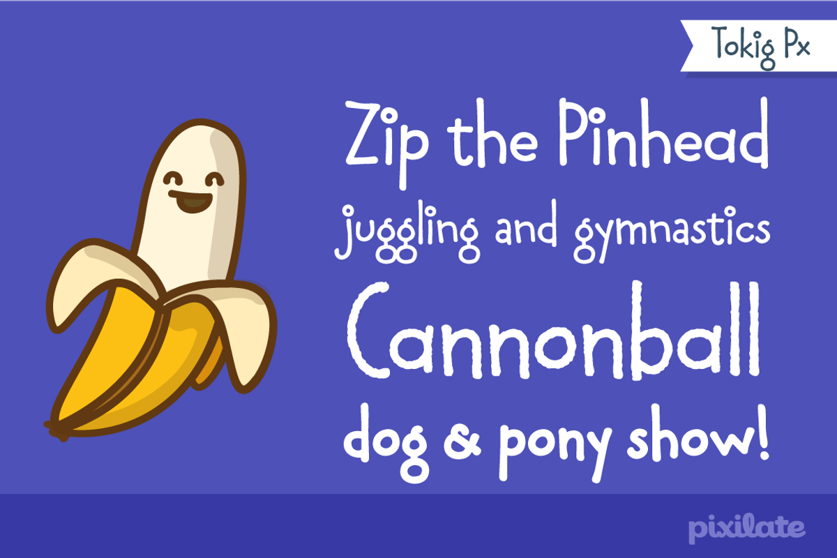 Tokig Px font family preview 2