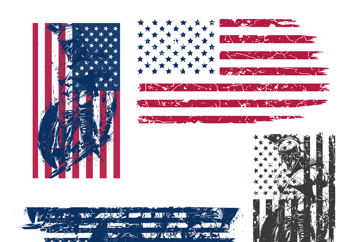 Patriotic Grunge Flag Designs, a Seasonal Illustration by CarWrap design (Photo 4 of 4)