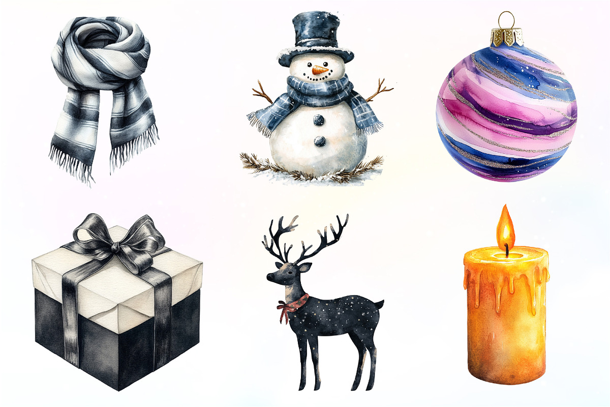 Black and White Holidays Clipart, an Illustration by Dream Creation (Photo 7 of 7)