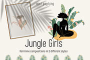 Jungle Girls feminine collection, a Graphic by dasha mo (Thumbnail 1 of 8)