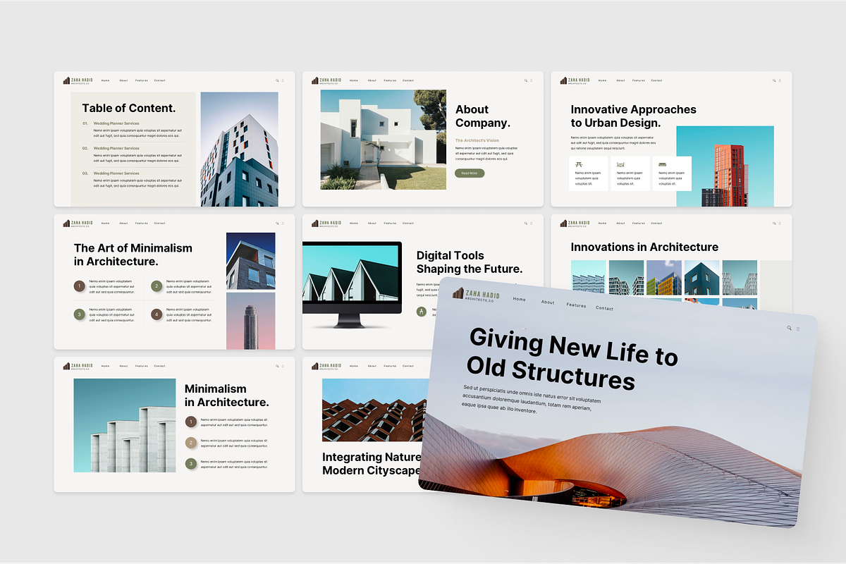 Zaha Hadid Architecture Google Slide, a Presentation Template by SquidPixey (Photo 4 of 6)