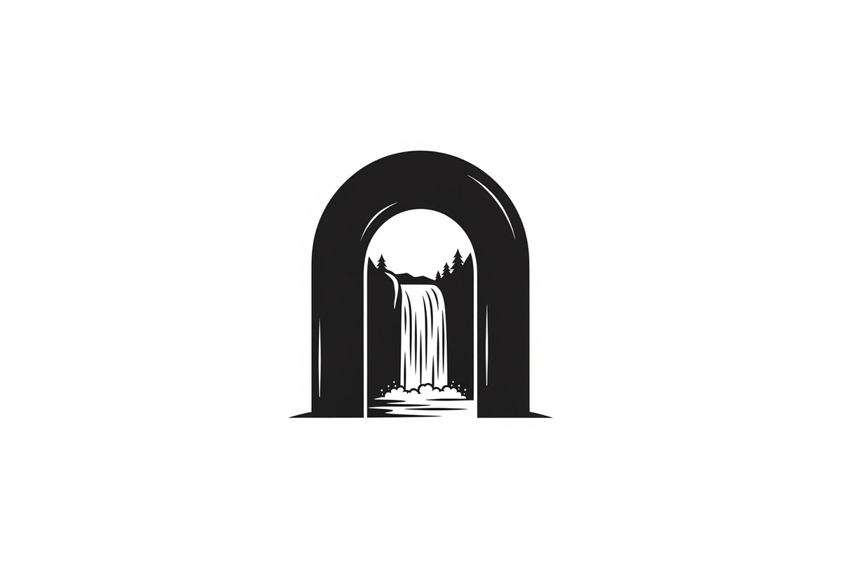 Waterfall Arch Landscape SVG Bundle, an Illustration by jahid234 (Photo 8 of 31)