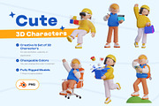 Cute 3D characters, an Object 3D Model by orenjidesign (Thumbnail 1 of 8)