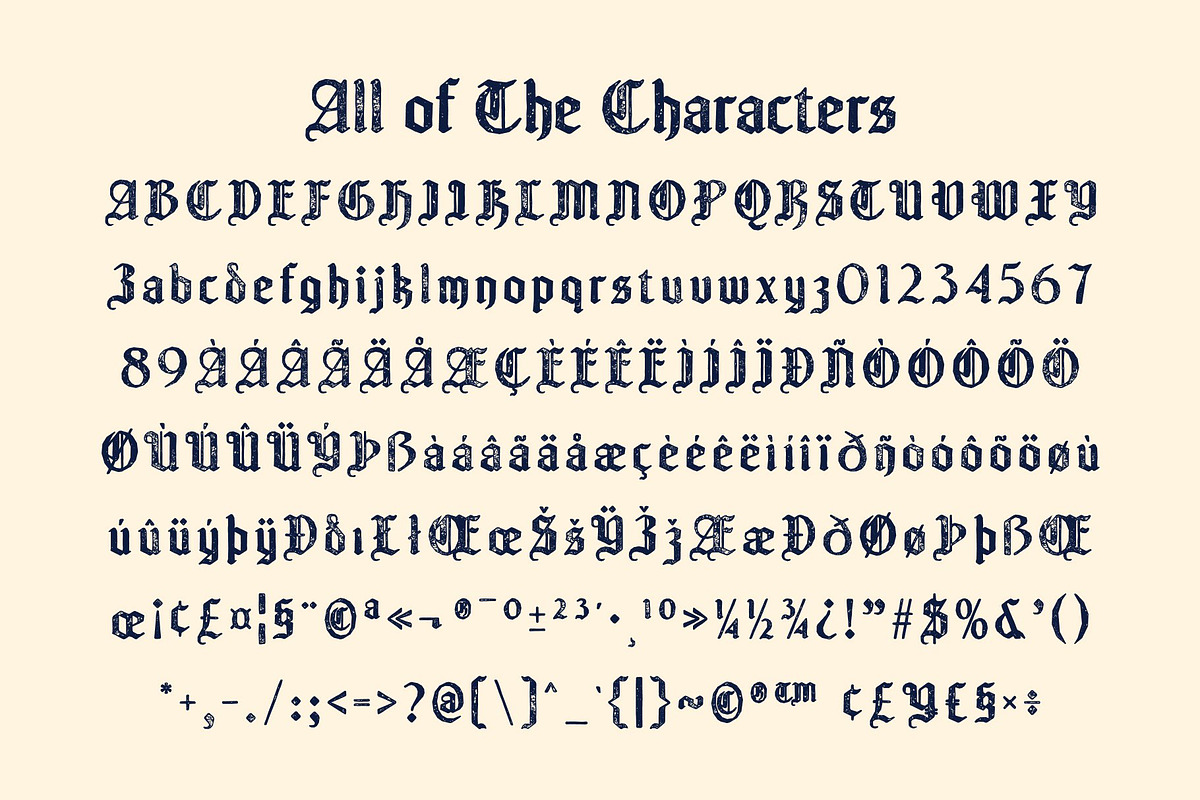CS Aither Stamp, a Blackletter Font by Craft Supply Co. (Photo 8 of 8)